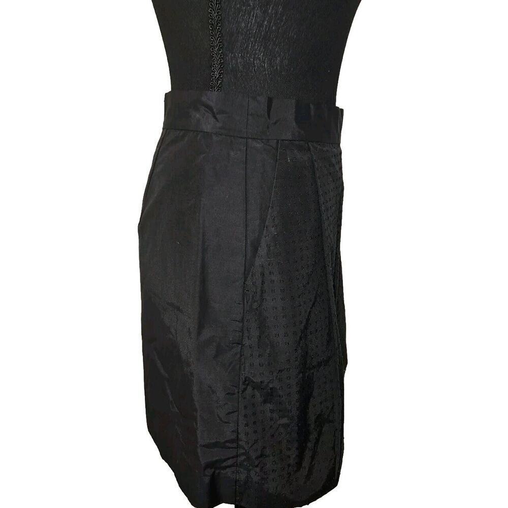 NWT! Kate Spade Saturday Black Mini Skirt Sz4 Pockets & Pleats Perforated Cotton - Picture 6 of 10
